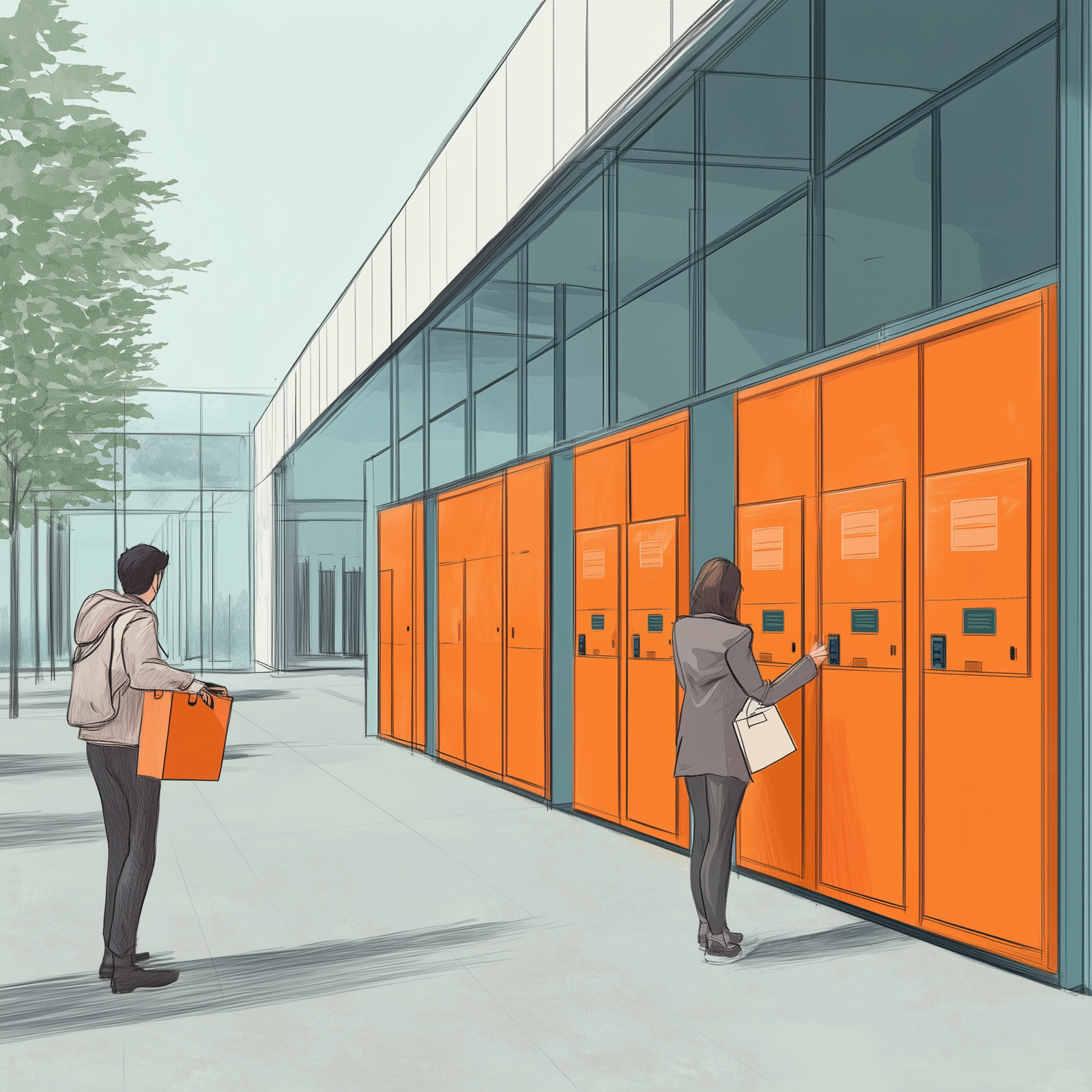 Illustration casiers automatiques PIVADIS - Cabinet d'urbanisme commercial et réglementaire